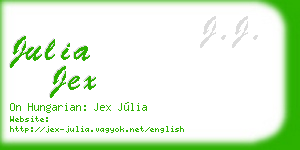 julia jex business card